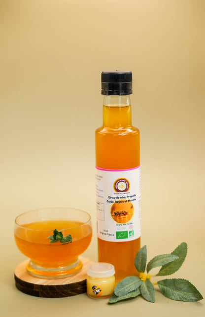 Sirops de miel propolis, gelée royale et menthe