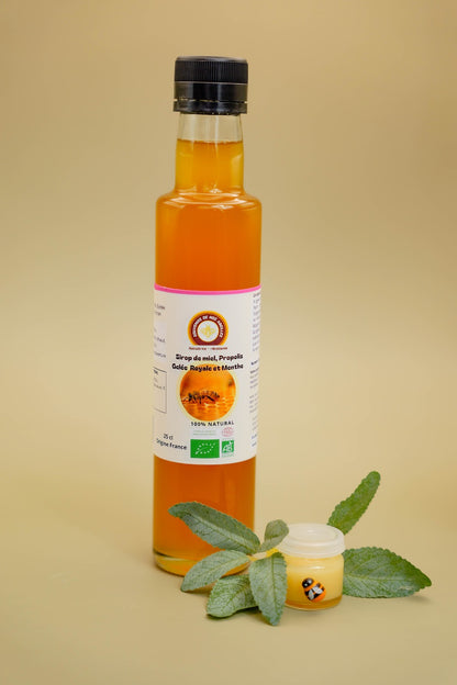 Sirops de miel propolis, gelée royale et menthe